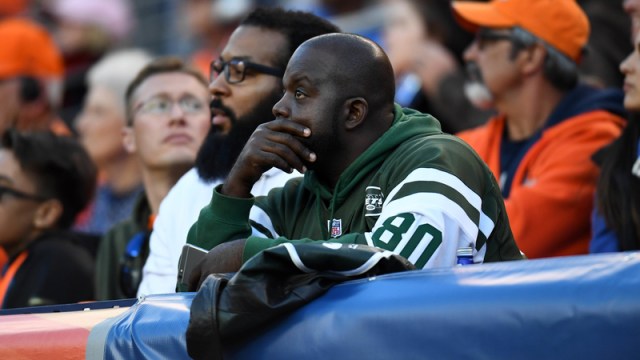 Jets fan at a Broncos game