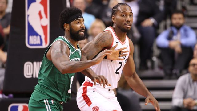 Boston Celtics guard and Toronto Raptors forward Kawhi Leonard