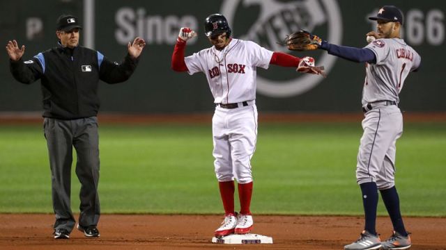 Boston Red Sox outfielder Mookie Betts and Houston Astros shortstop Carlos Correa