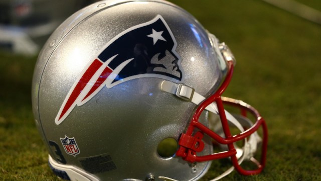 A New England Patriots helmet
