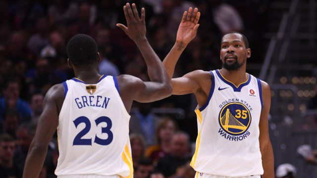 Golden State Warriors Forwards Draymond Green And Kevin Durant
