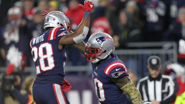 New England Patriots Running Back James White And Wide Receiver Josh Gordon