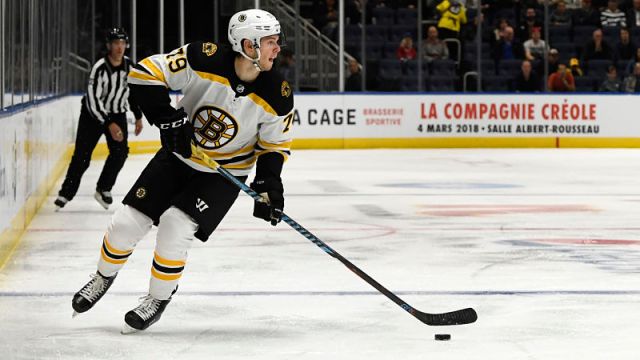 Boston Bruins defenseman Jeremy Lauzon