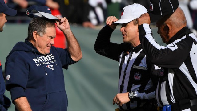 Patriots head coach Bill Belichick, NFL officials