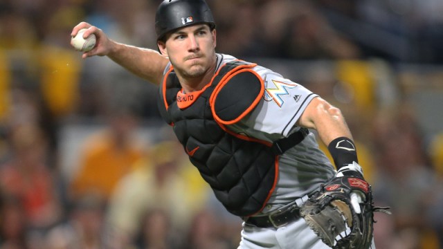 Miami Marlins catcher J.T. Realmuto