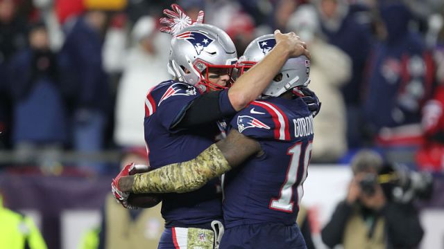 New England Patriots quarterback Tom Brady and Josh Gordon