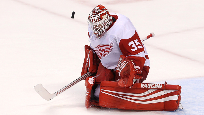 Red Wings’ Jimmy Howard Makes Big Save On David Backes In Win Over
Bruins