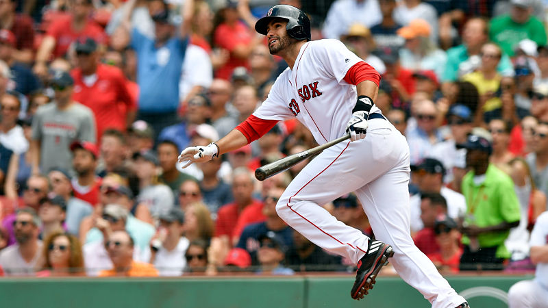 JD Martinez with his father Julio Martinez image