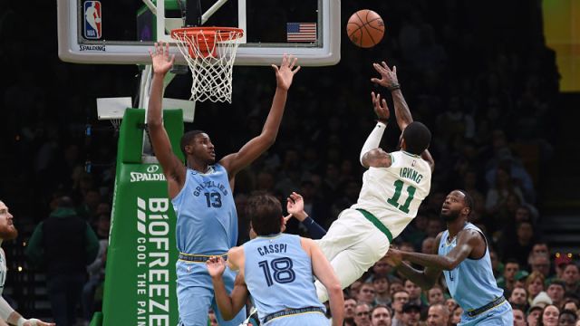 Memphis Grizzlies forward Jaren Jackson Jr. and Boston Celtics guard Kyrie Irving