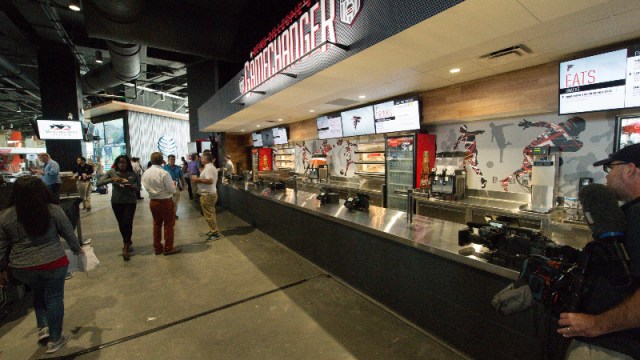 Mercedes-Benz Stadium food concession area