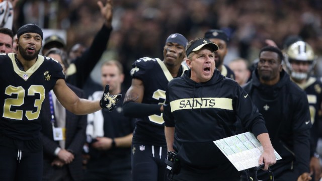 New Orleans Saints head coach Sean Payton (right)