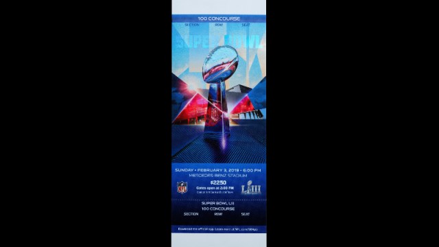 Super Bowl LIII ticket