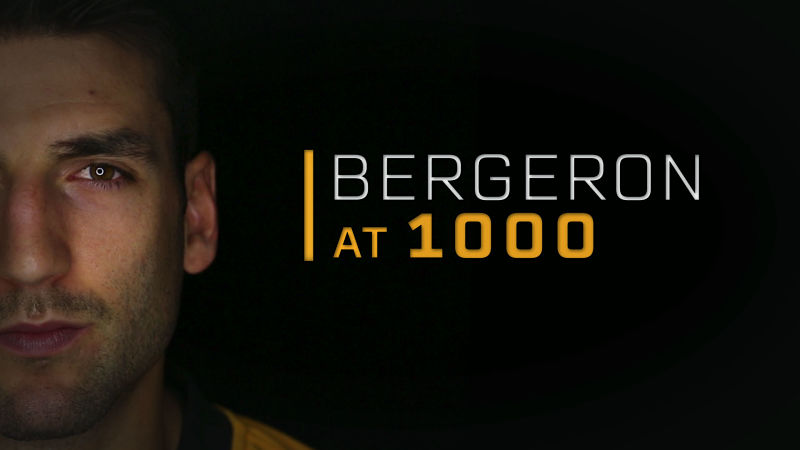 NESN To Commemorate  Patrice Bergeron’s 1,000th Game With A
One-Hour Special