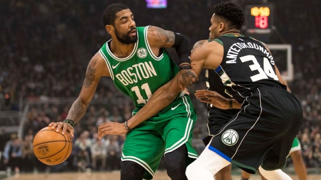 Celtics guard Kyrie Irving, Bucks forward Giannis Antetokounmpo