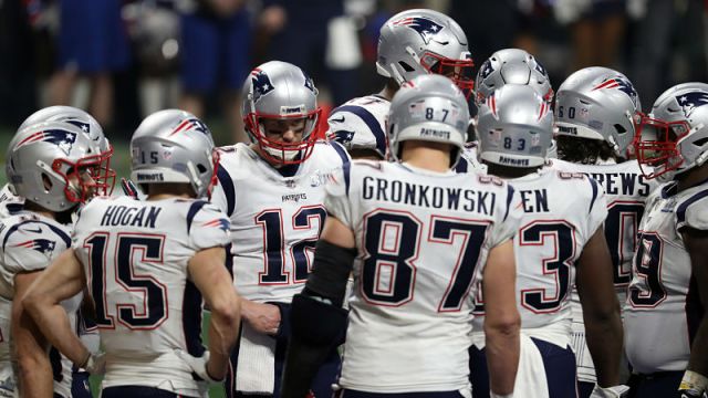 New England Patriots quarterback Tom Brady and tight end Rob Gronkowski