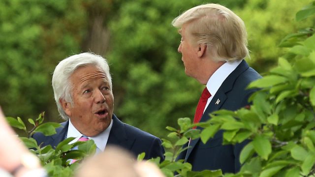New England Patriots owner Robert Kraft and President of the United States Donald Trump