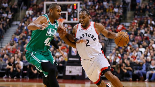Boston Celtics center Al Horford, Toronto Raptors forward Kawhi Leonard