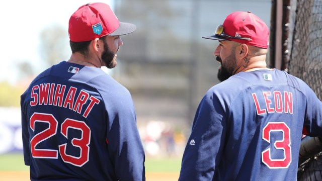 Boston Red Sox Catchers Blake Swihart And Sandy Leon
