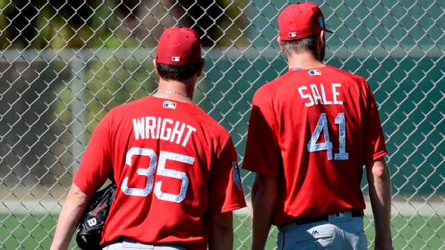 Boston Red Sox Pitchers Chris Sale And Steven Wright