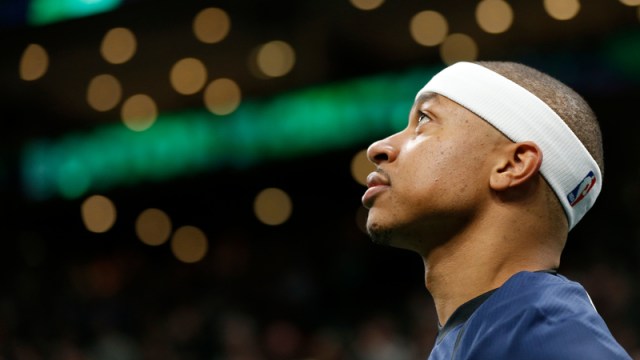 The Boston Celtics' Isaiah Thomas' sneakers were an eloquent and