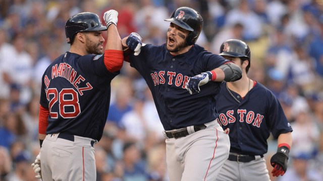 Boston Red Sox's J.D. Martinez And Steve Pearce