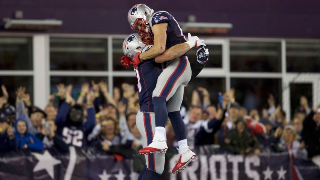 New England Patriots Wide Receiver Julian Edelman And Former NFL Tight End Rob Gronkowski