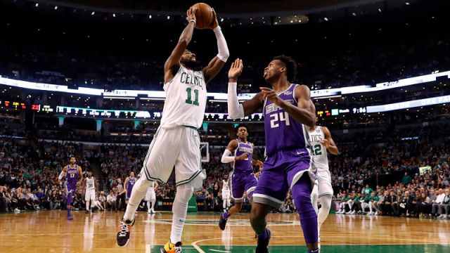 Boston Celtics guard Kyrie Irving and Sacramento Kings guard Buddy Hield
