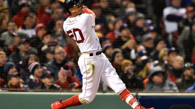 Boston, MA, USA; Boston Red Sox outfielder Mookie Betts