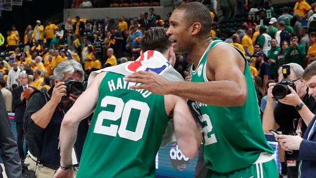 Boston Celtics forwards Gordon Hayward and Al Horford