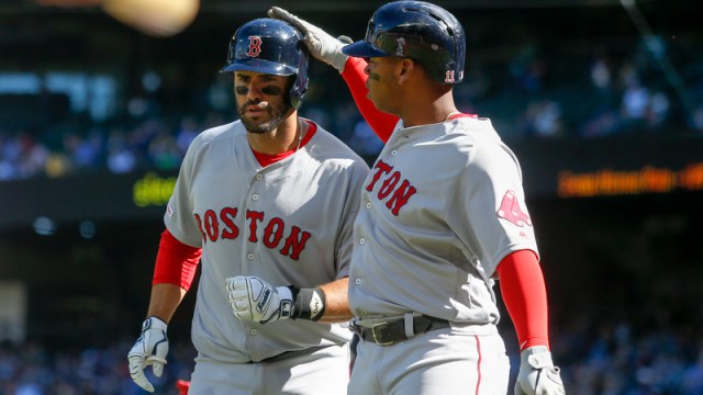Boston Red Sox's J.D. Martinez And Rafael Devers