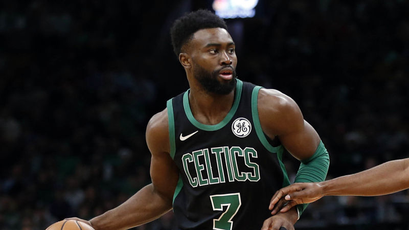 Boston Celtics Jaylen Brown didn't want to flex after dunking on