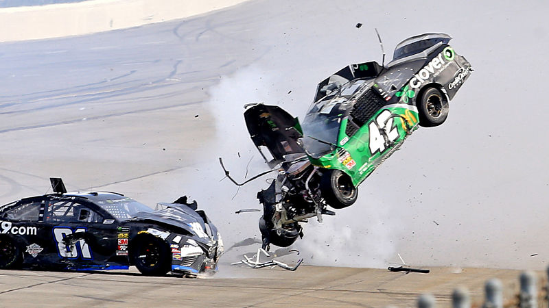 Watch Kyle Larson's Car Take Flight In Terrifying Talladega Wreck