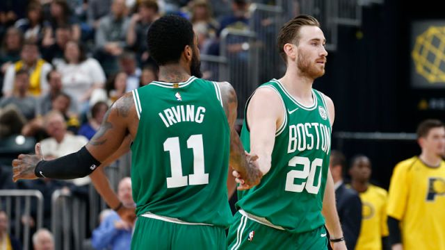 Boston Celtics Kyrie Irving, Gordon Hayward