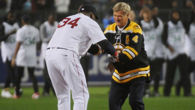 Former Red Sox David Ortiz And Former Boston Bruins Bobby Orr