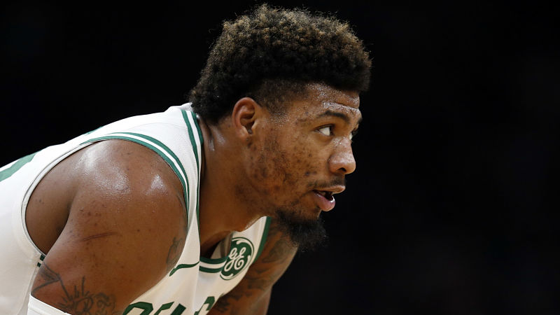 Marcus Smart Shows Off New Hairstyle, Celtics Bathrobe At Media Day ...