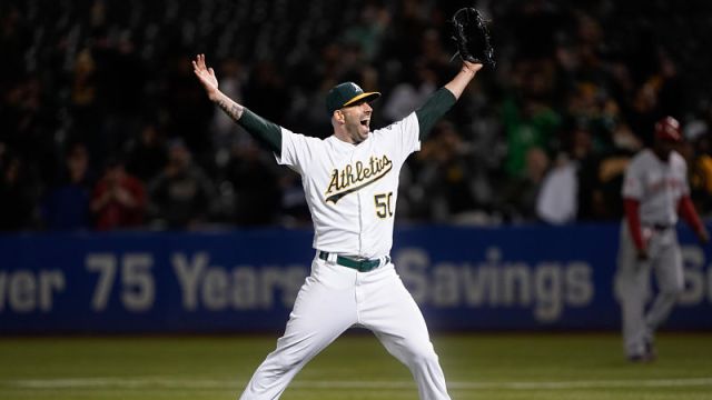 Oakland Athletics pitcher Mike Fiers