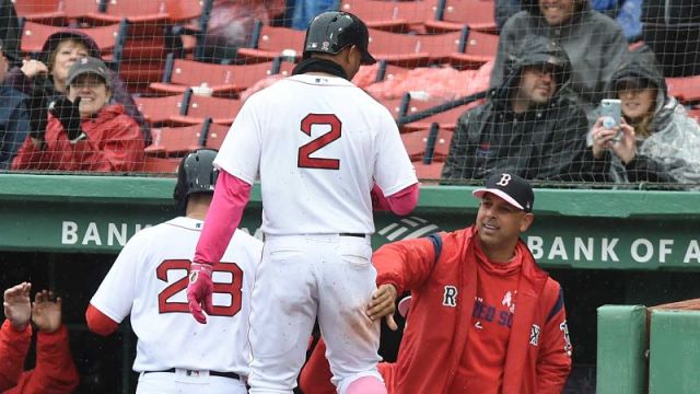 Boston Red Sox shortstop Xander Bogaerts, Alex Cora