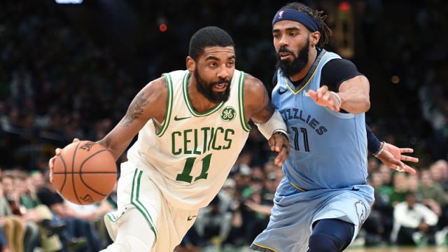 Boston Celtics guard Kyrie Irving and Memphis Grizzlies guard Mike Conley