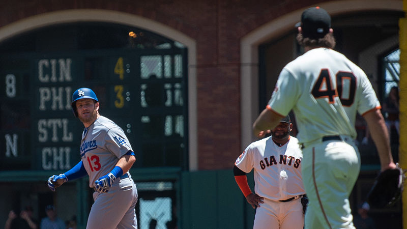 Dodgers Video: Max Muncy Exchanges Words With Madison Bumgarner