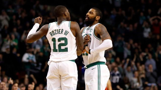 Boston Celtics Terry Rozier, Kyrie Irving
