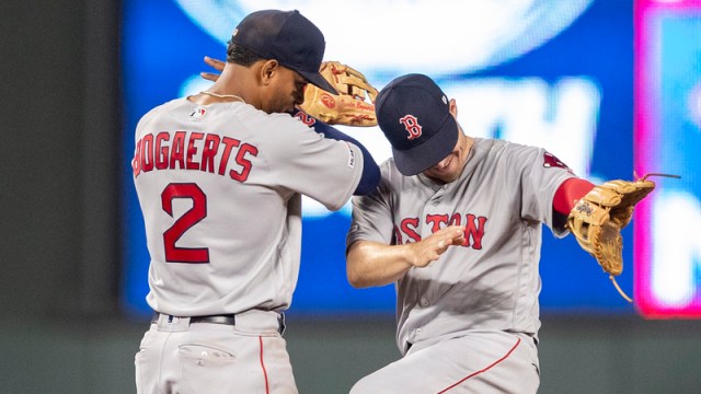 Boston Red Sox's Xander Bogaerts And Brock Holt