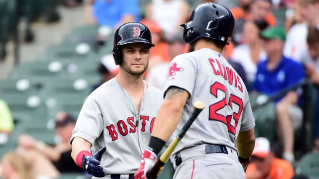 Boston Red Sox's Andrew Benintendi And Michael Chavis