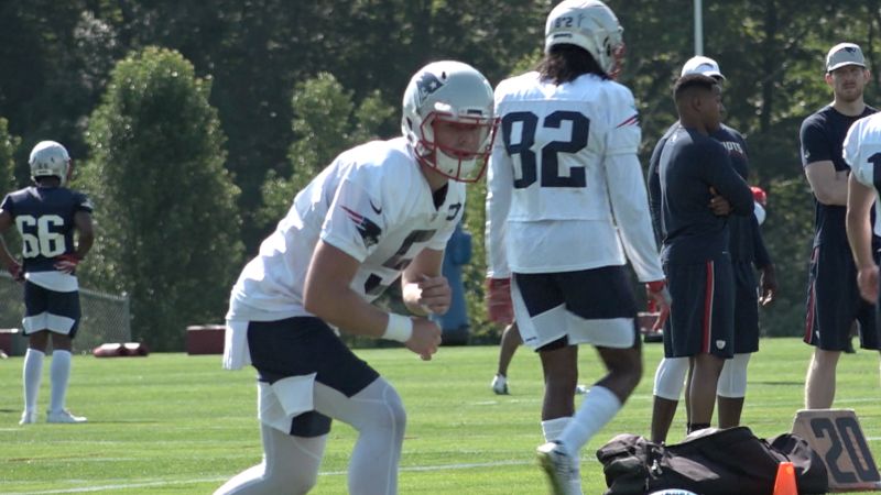 Watch Patriots QB Danny Etling Take Snaps At Wide Receiver In Training
Camp