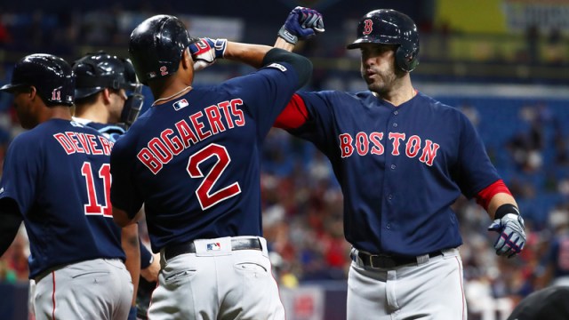 Boston Red Sox's Xander Bogaerts And J.D. Martinez