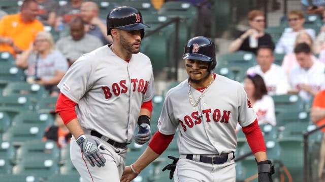 Boston Red Sox's J.D. Martinez And Mookie Betts
