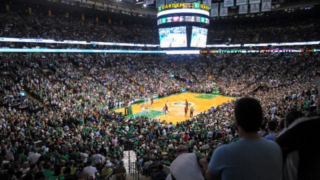 A general view of TD Garden during a Boston Celtics game