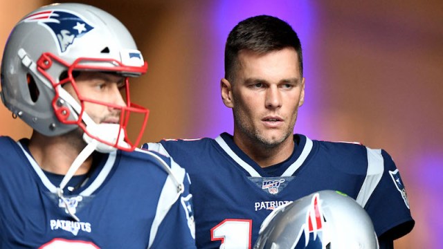 Patriots quarterbacks Tom Brady, Brian Hoyer