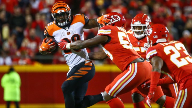 Cincinnati Bengals running back Joe Mixon and Kansas City Chiefs linebacker Reggie Ragland