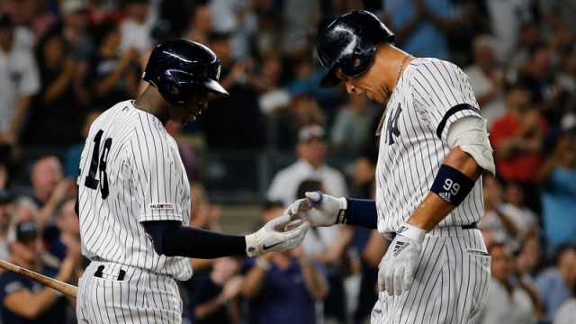 New York Yankees' Didi Gregious And Aaron Judge