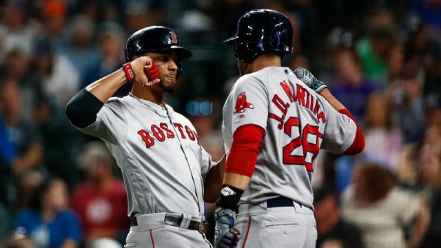 Boston Red Sox Xander Bogaerts, J.D. Martinez